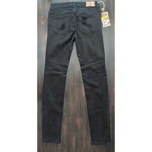 Machine Nouvelle Mode Black Distressed Skinny Jeans Men's Size 29 Ripped Denim